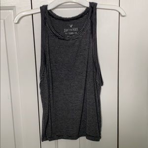 Striped American Eagle Cropped Tank Top